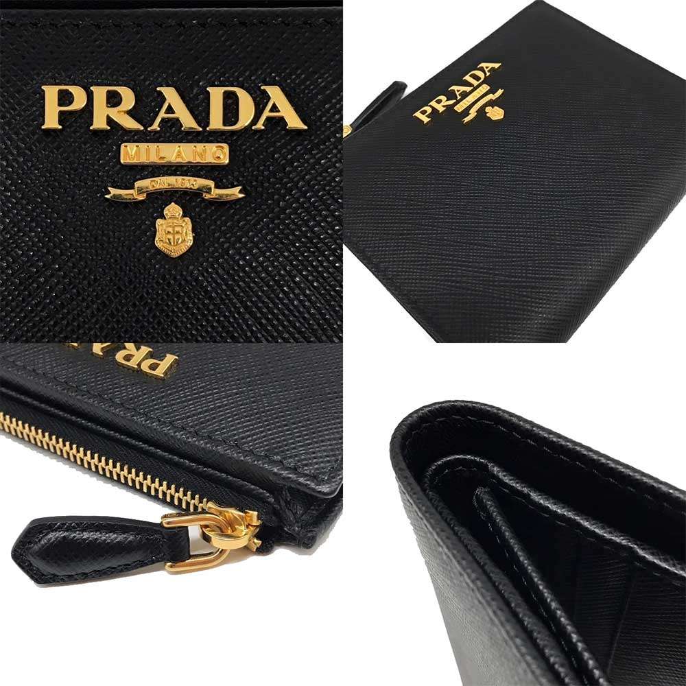 Prada Saffiano Leather Bifold Wallet 1ML023 in Great Condition