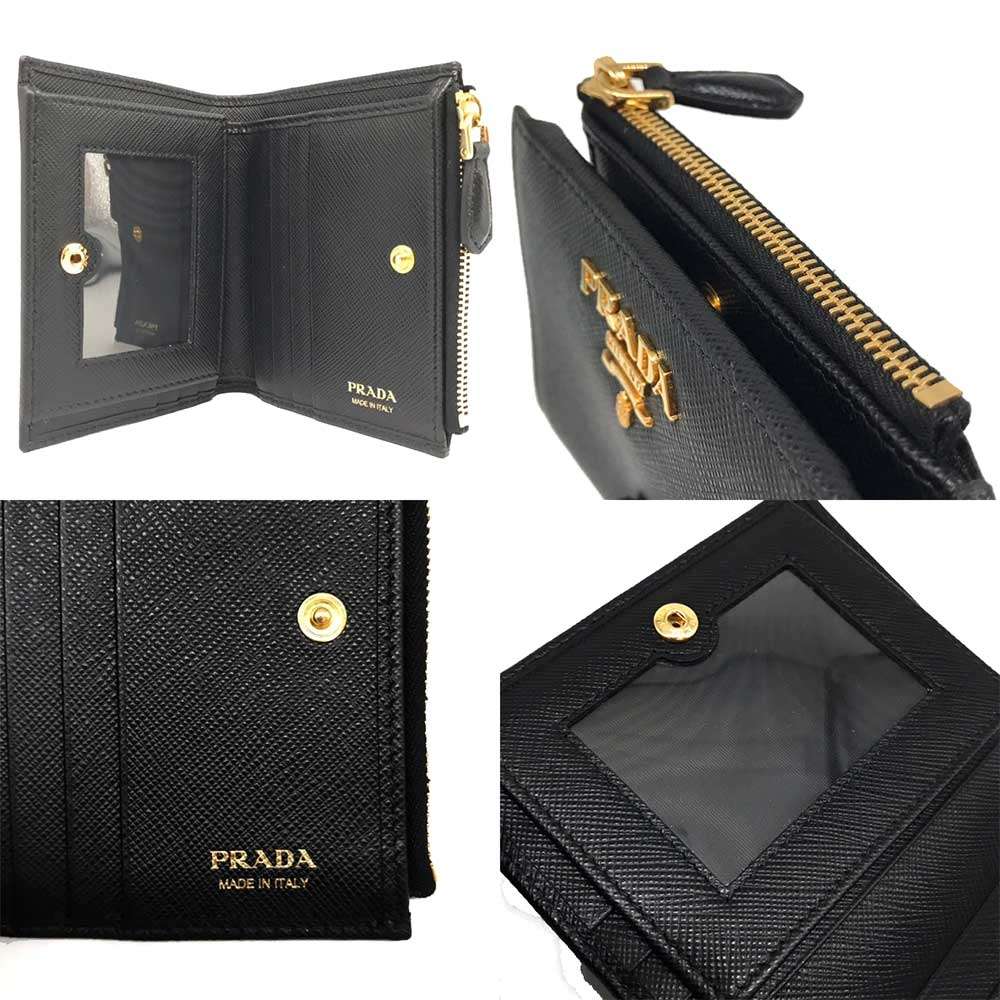 Prada Saffiano Leather Bifold Wallet 1ML023 in Great Condition