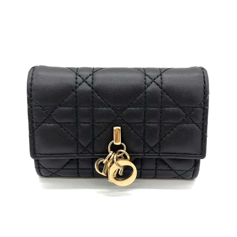 Dior Leather Miss Dior Glycine Wallet Black