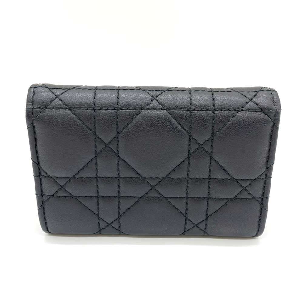 Christian Dior Miss Dior Glycine Wallet Black Leather in Very Good Condition