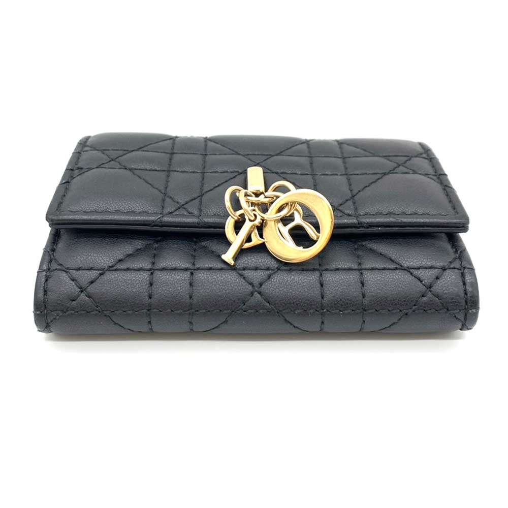 Dior Leather Miss Dior Glycine Wallet Black