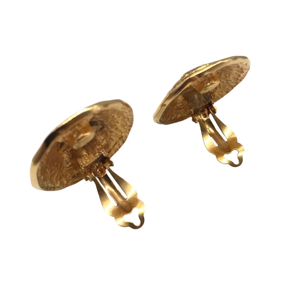 Chanel Cambon Metal Vintage Earrings