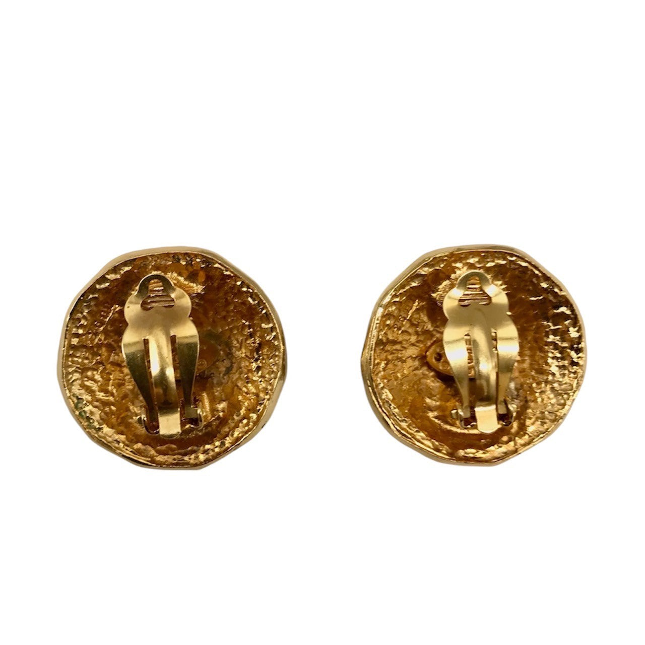 Chanel Cambon Metal Vintage Earrings