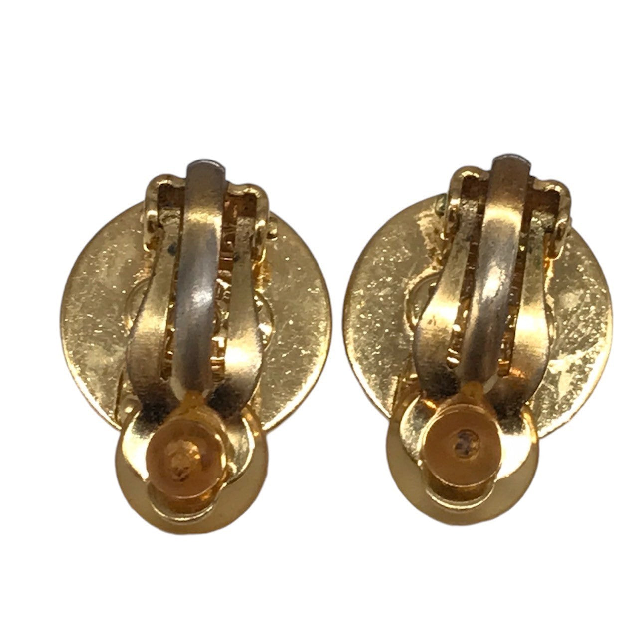 Chanel Vintage Coco Mark Metal Earrings