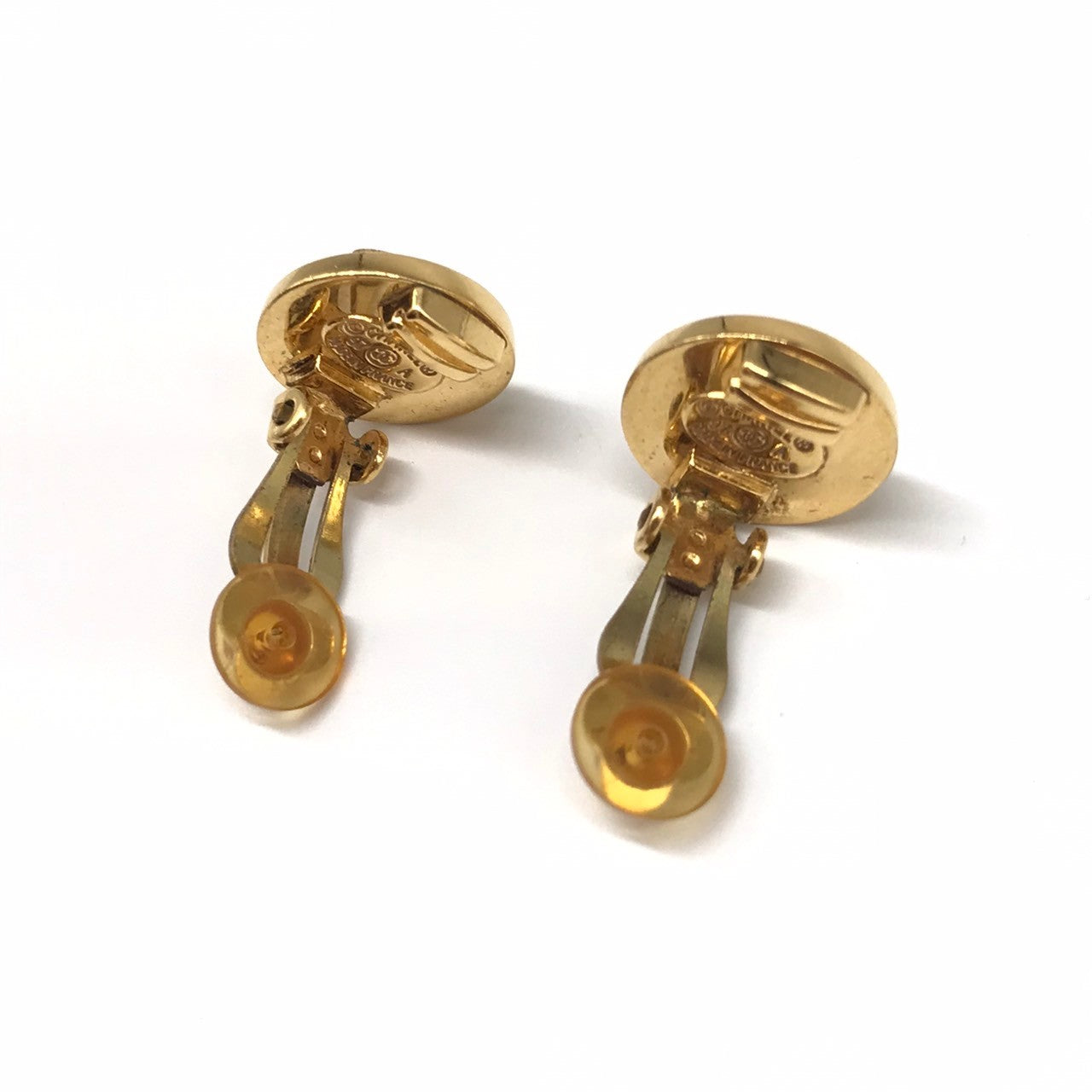 Chanel Vintage Coco Mark Metal Earrings