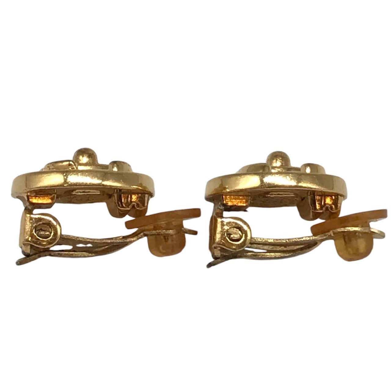 Chanel Vintage Coco Mark Metal Earrings