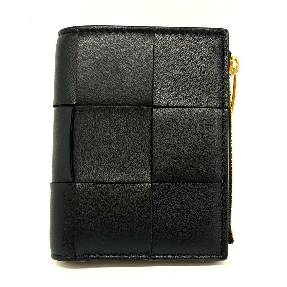 Bottega Veneta Cassette Compact Wallet Black