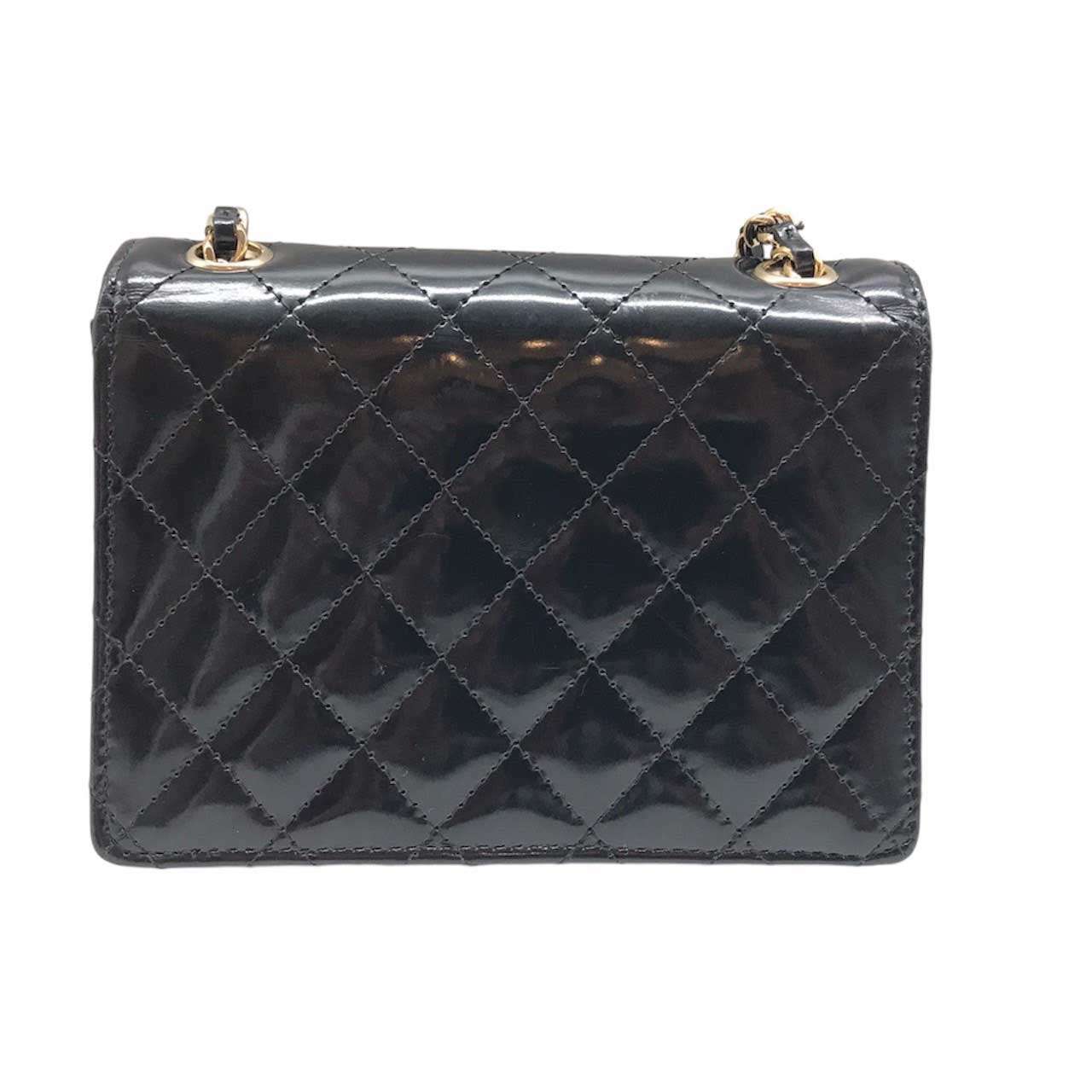 Chanel Patent Mini Shoulder Bag Pouch