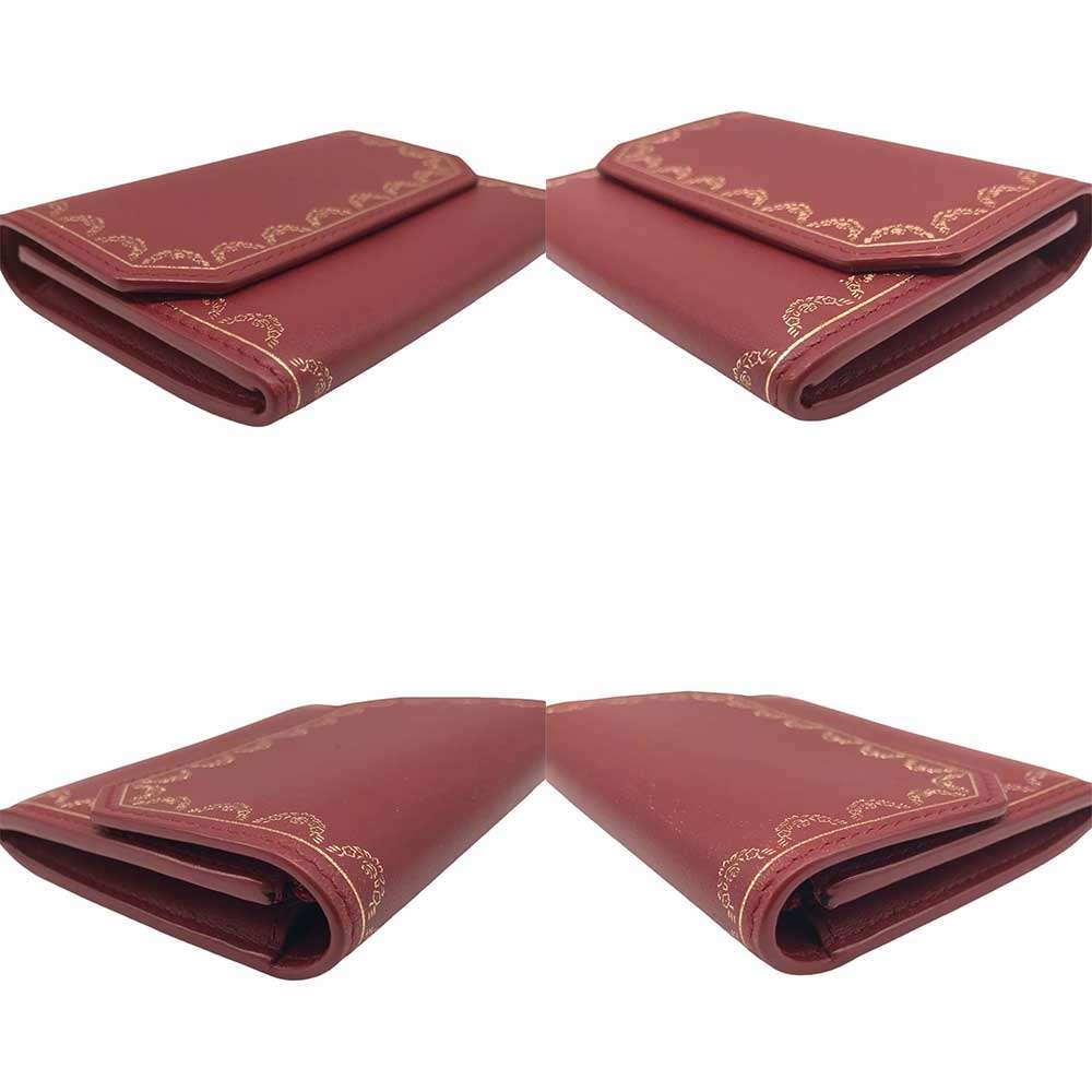 Cartier Mini Multi Wallet Calfskin Bordeaux in Very Good Condition