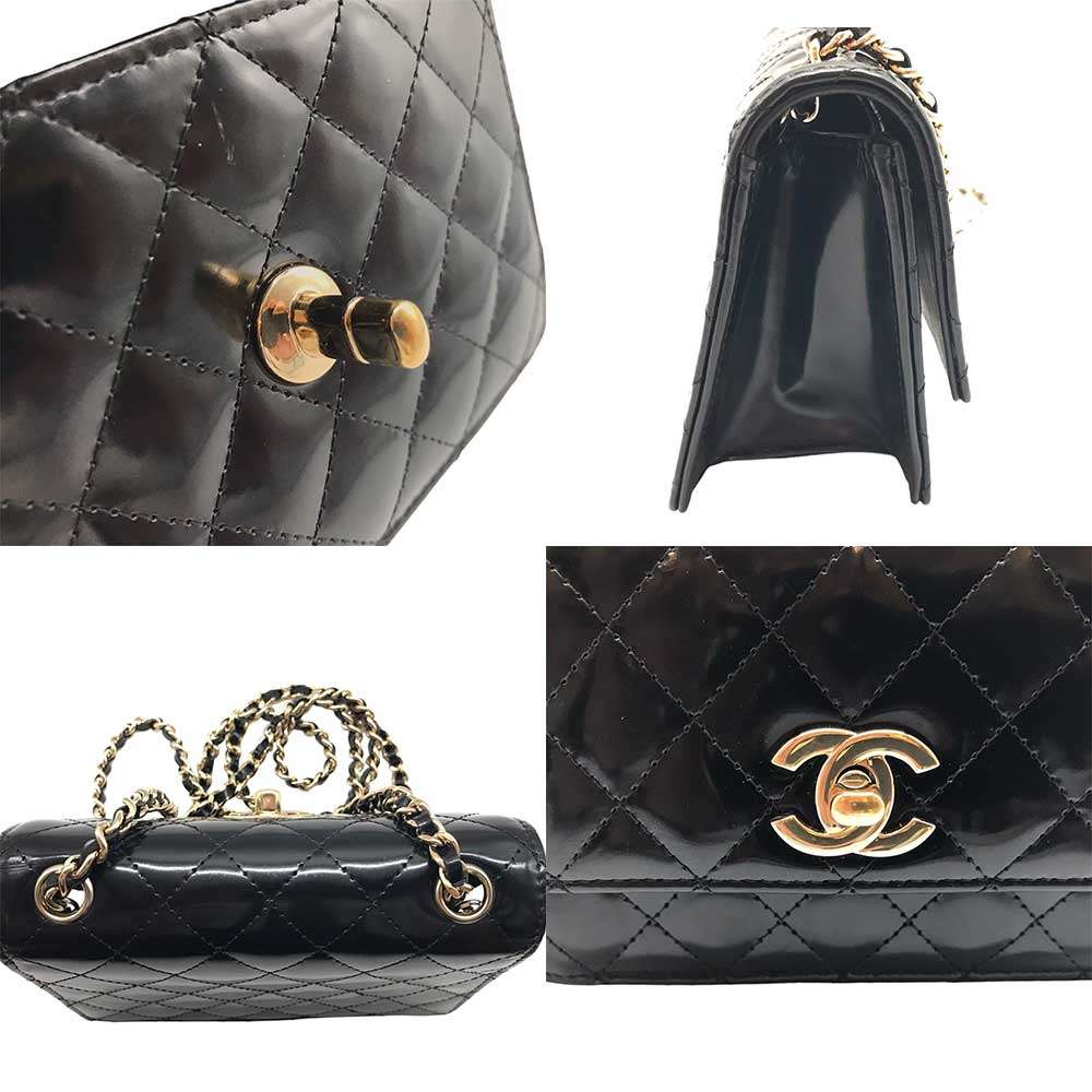 Chanel Patent Mini Shoulder Bag Pouch