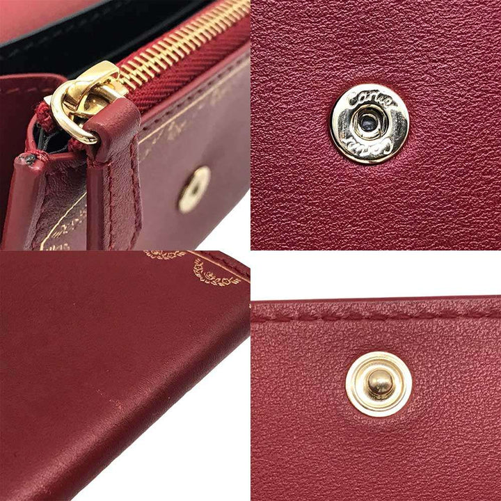 Cartier Mini Multi Wallet Calfskin Bordeaux in Very Good Condition