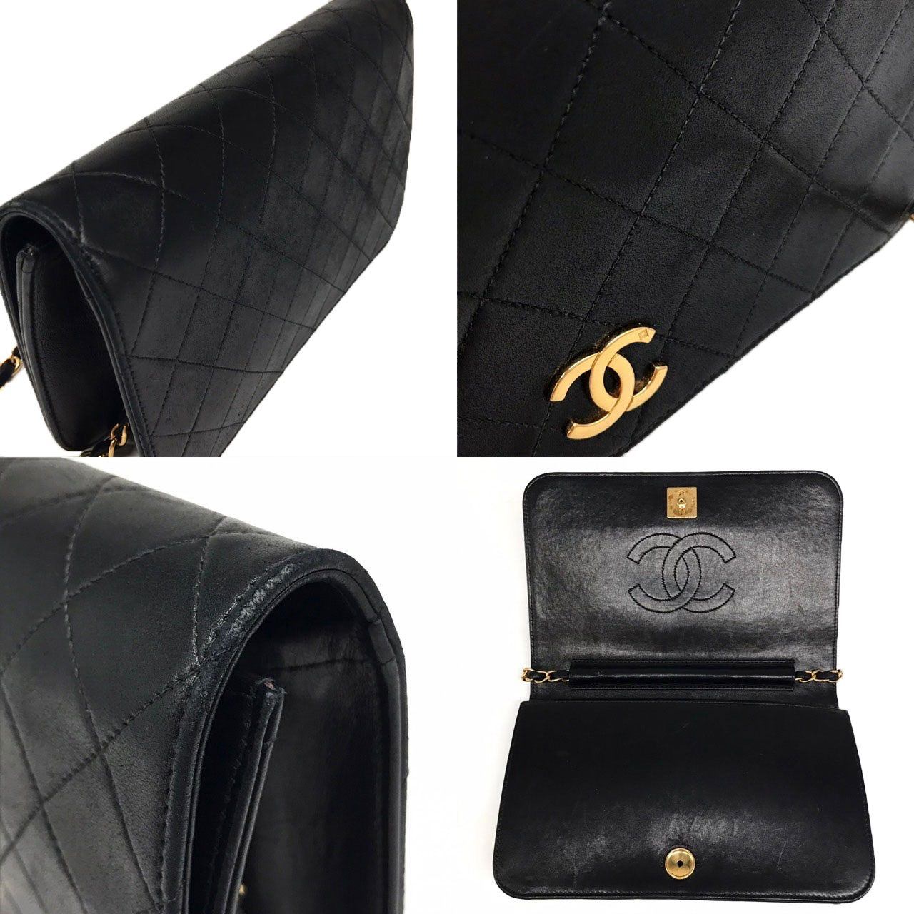 Chanel Lambskin Matelasse Single Chain Shoulder Bag