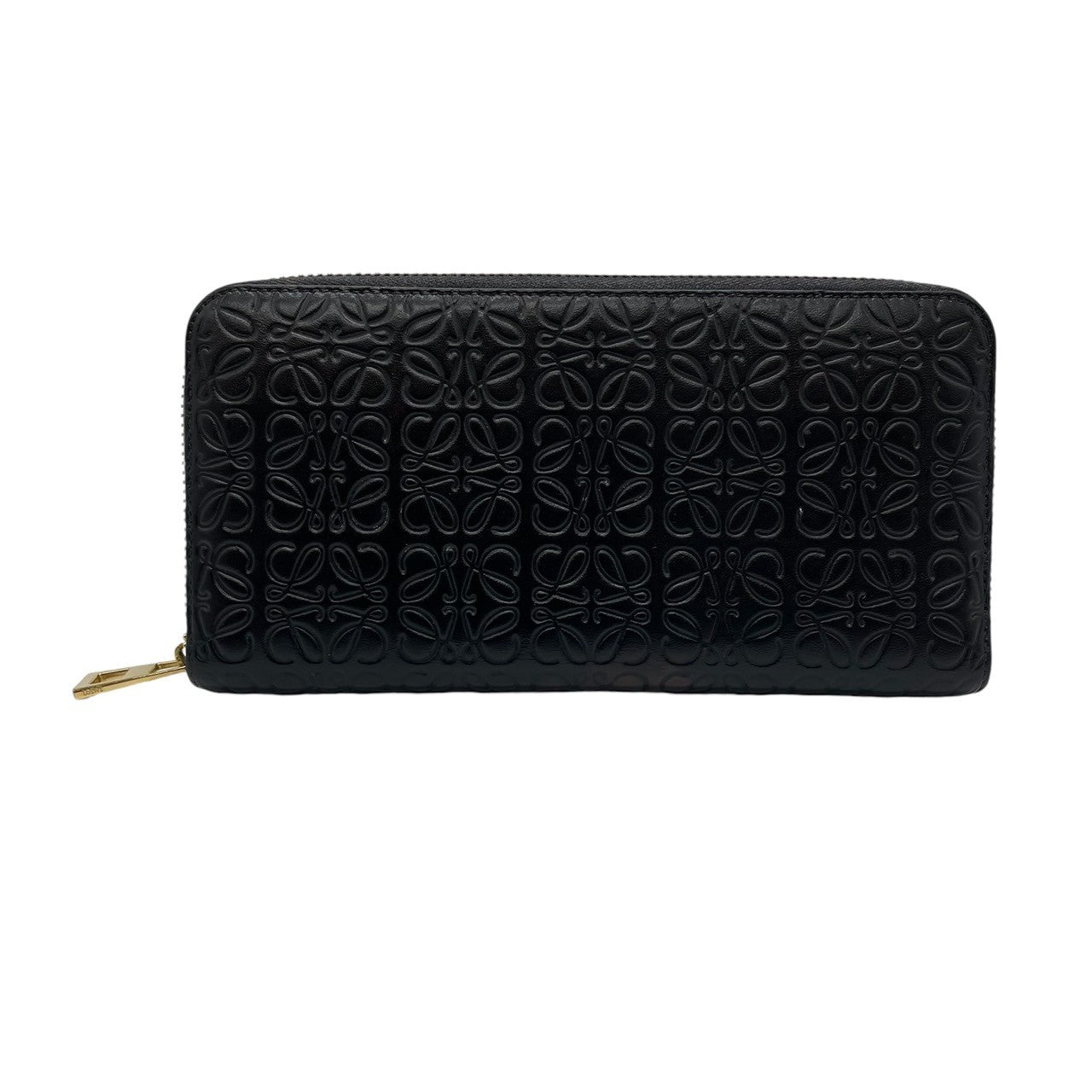 Loewe Leather Zip Wallet Anagram Black