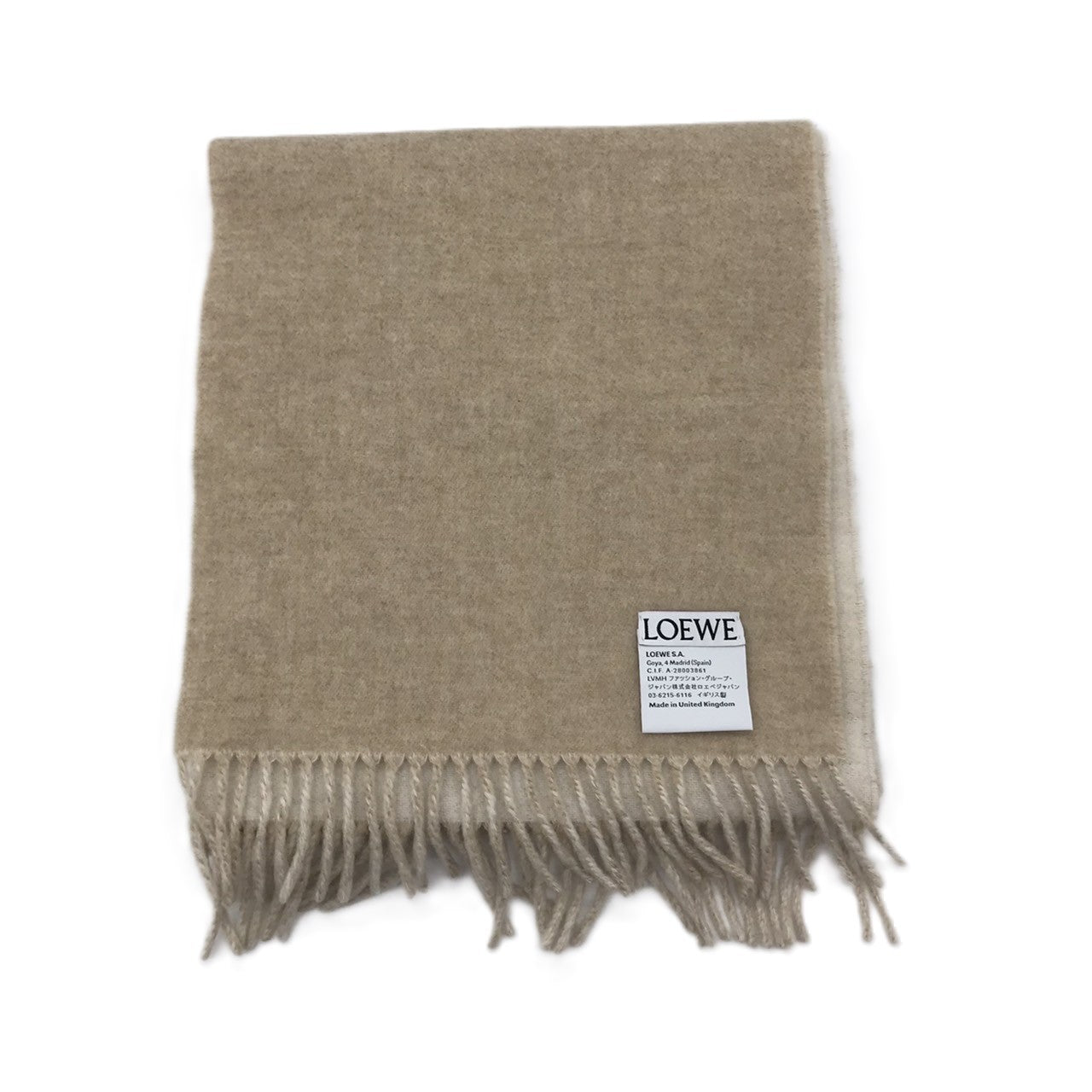 Loewe Wool Cashmere Bicolor Scarf Anagram