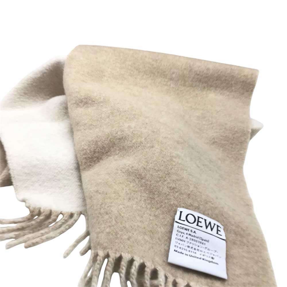 Loewe Wool Cashmere Bicolor Scarf Anagram