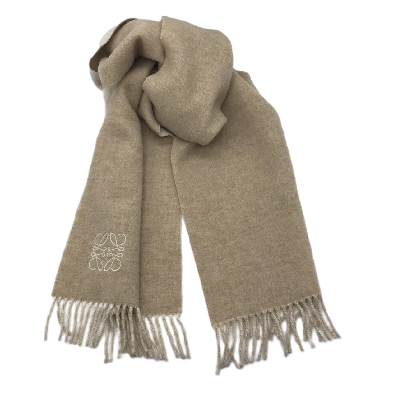 Loewe Wool Cashmere Bicolor Scarf Anagram