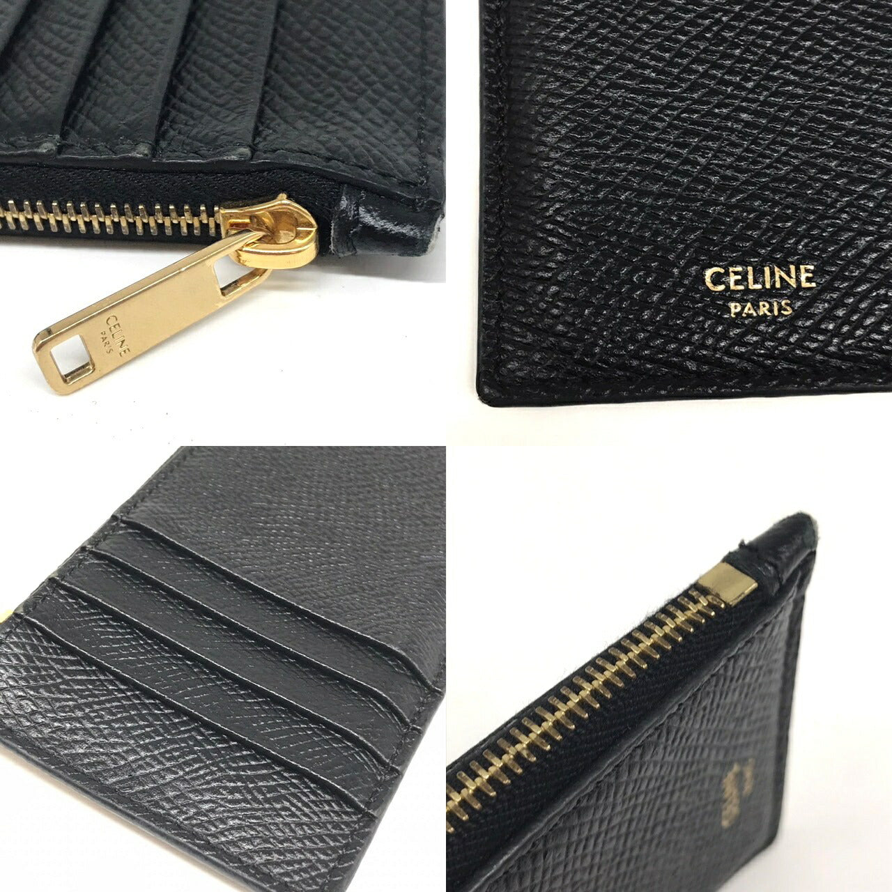 Celine Compact Card Holder Black