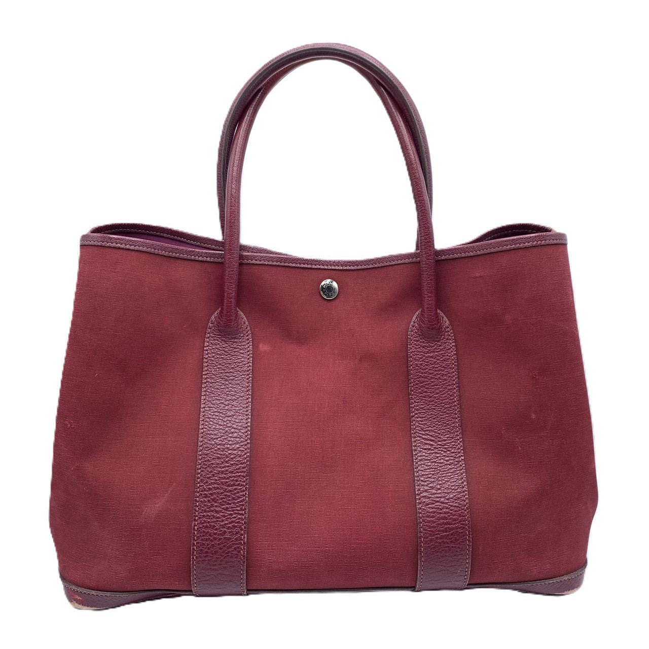 Hermes Garden Party Handbag Bordeaux