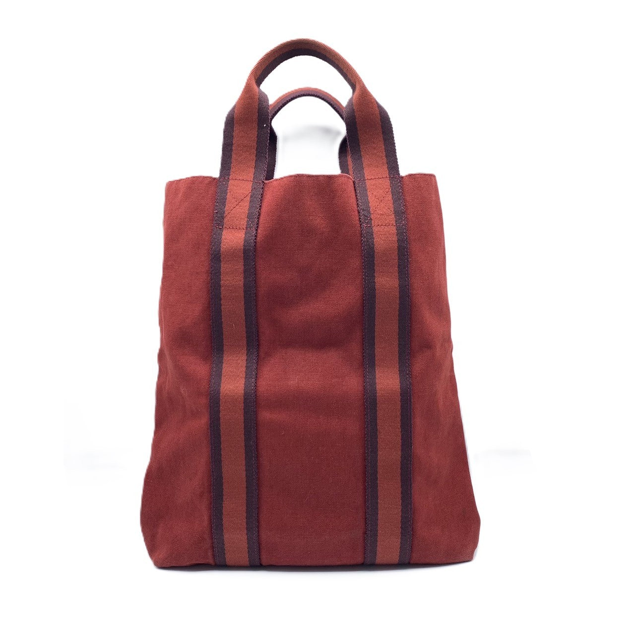 Hermes Canvas Handbag Red