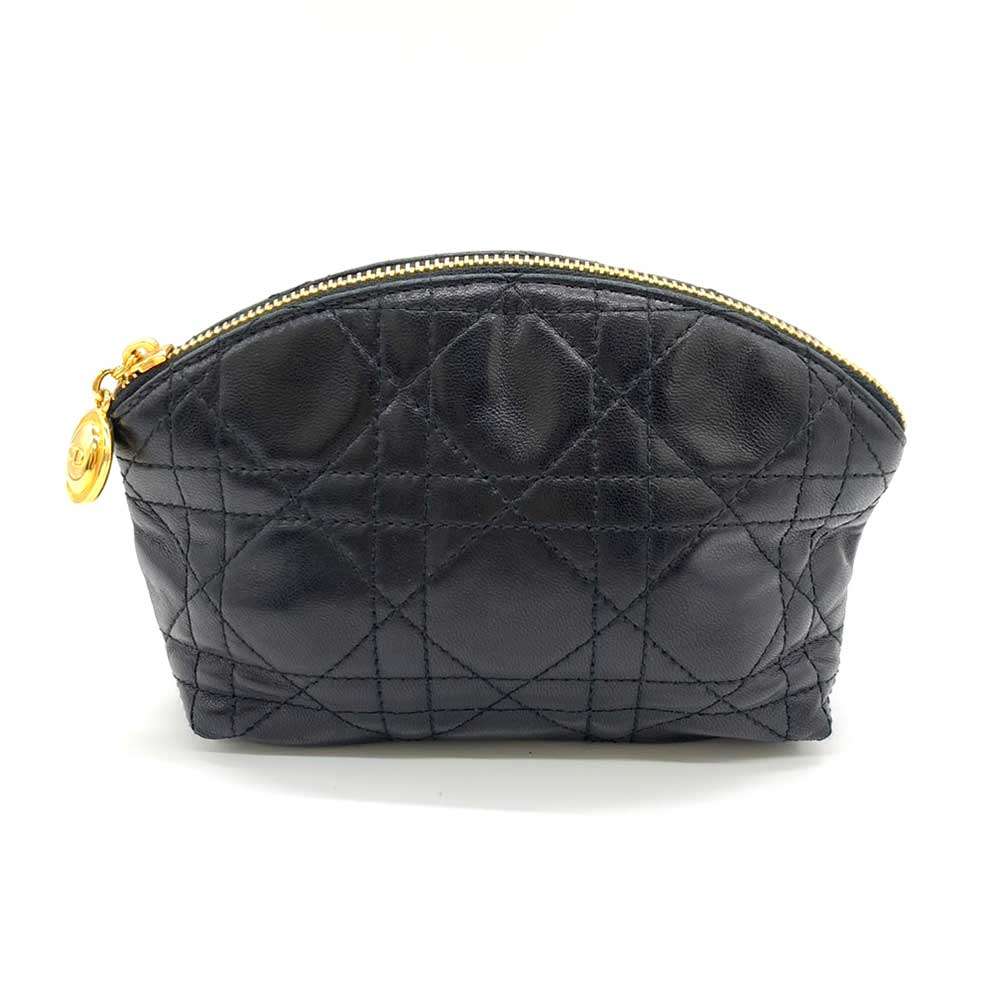 Dior Leather Makeup Pouch Black