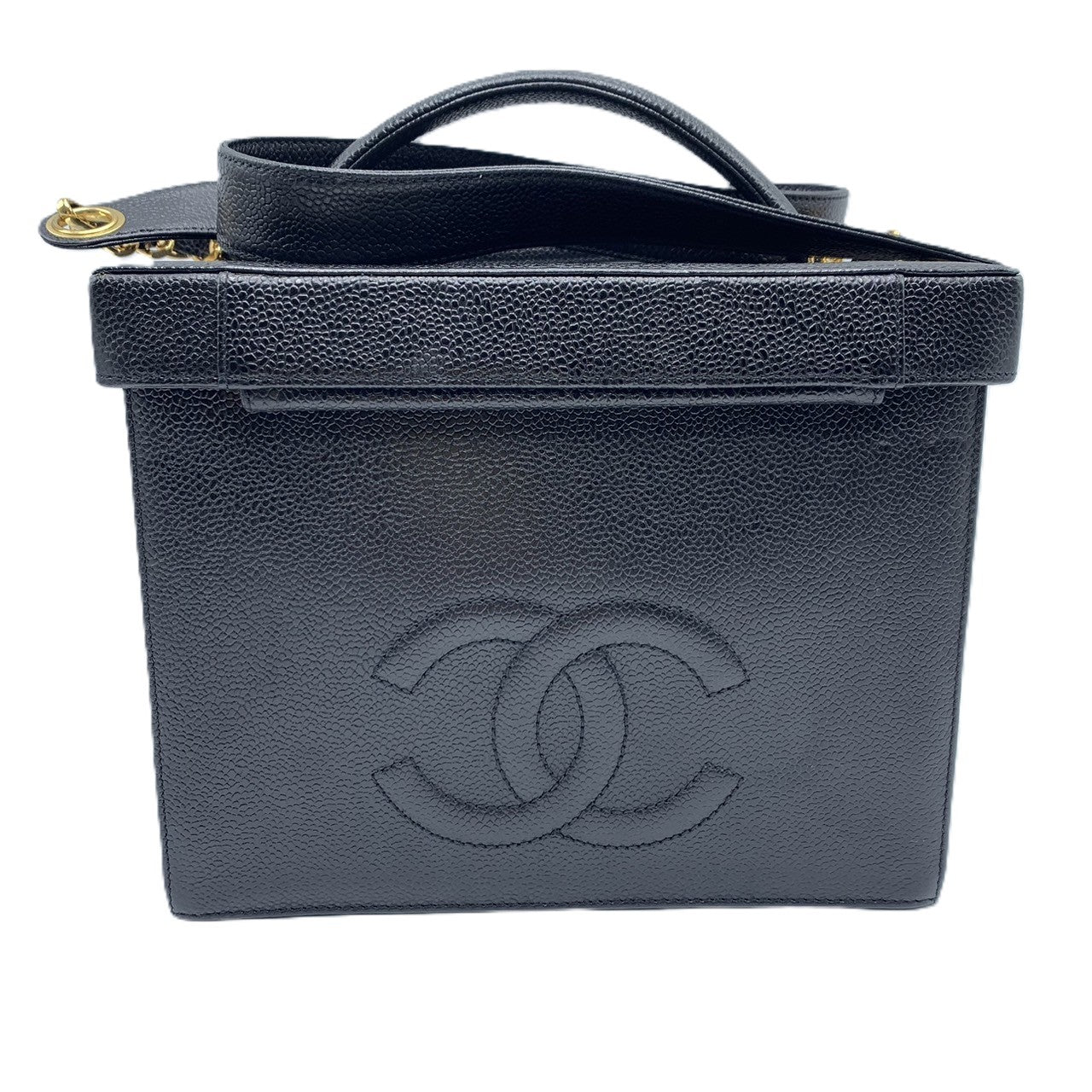 Chanel Caviar Skin Vanity Handbag Black