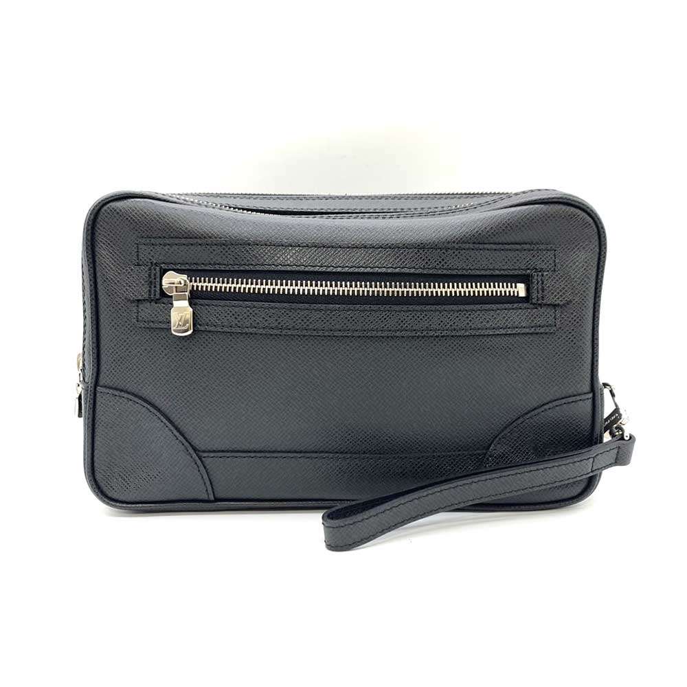 Louis Vuitton Pavel Taiga Leather Black Clutch