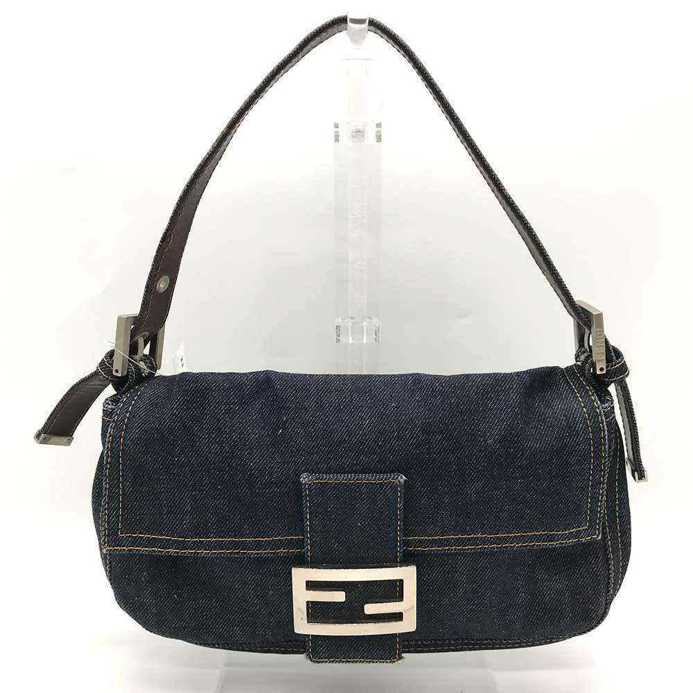 Fendi Denim Mamma Baguette Shoulder Bag