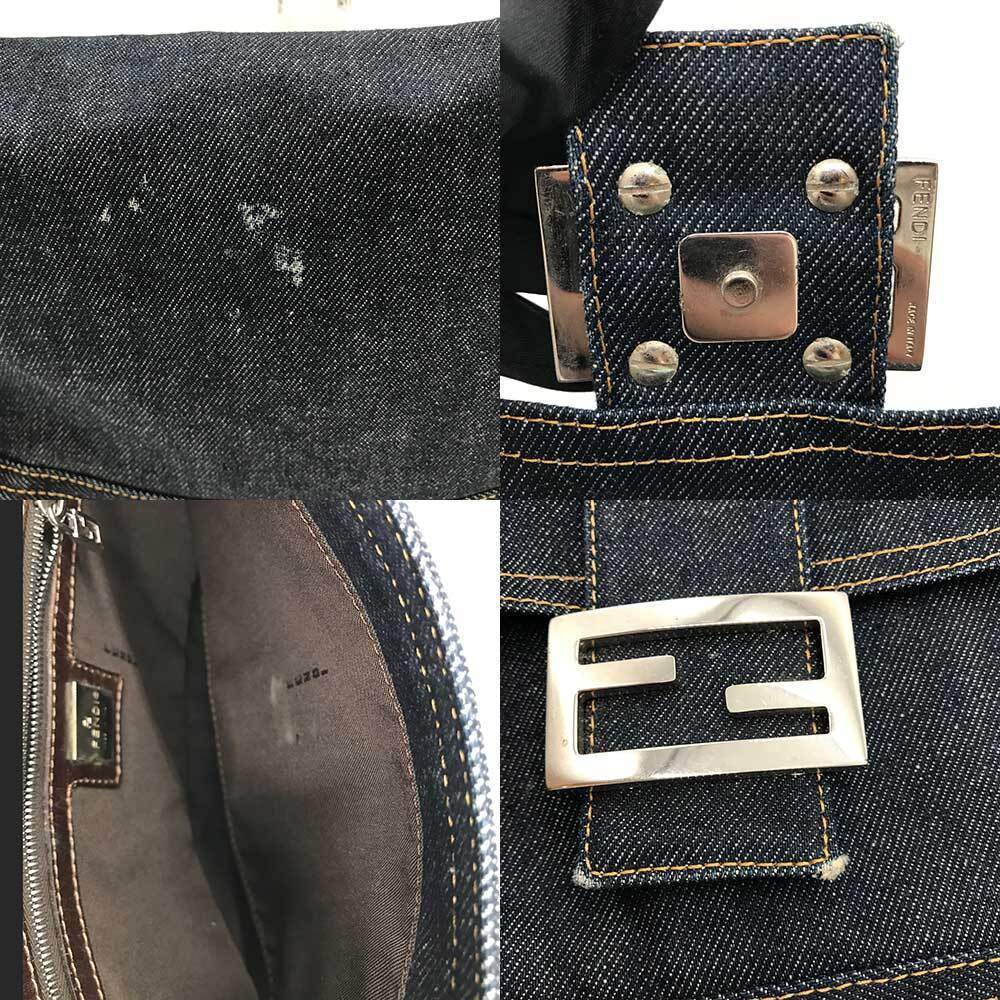 Fendi Denim Mamma Baguette Shoulder Bag