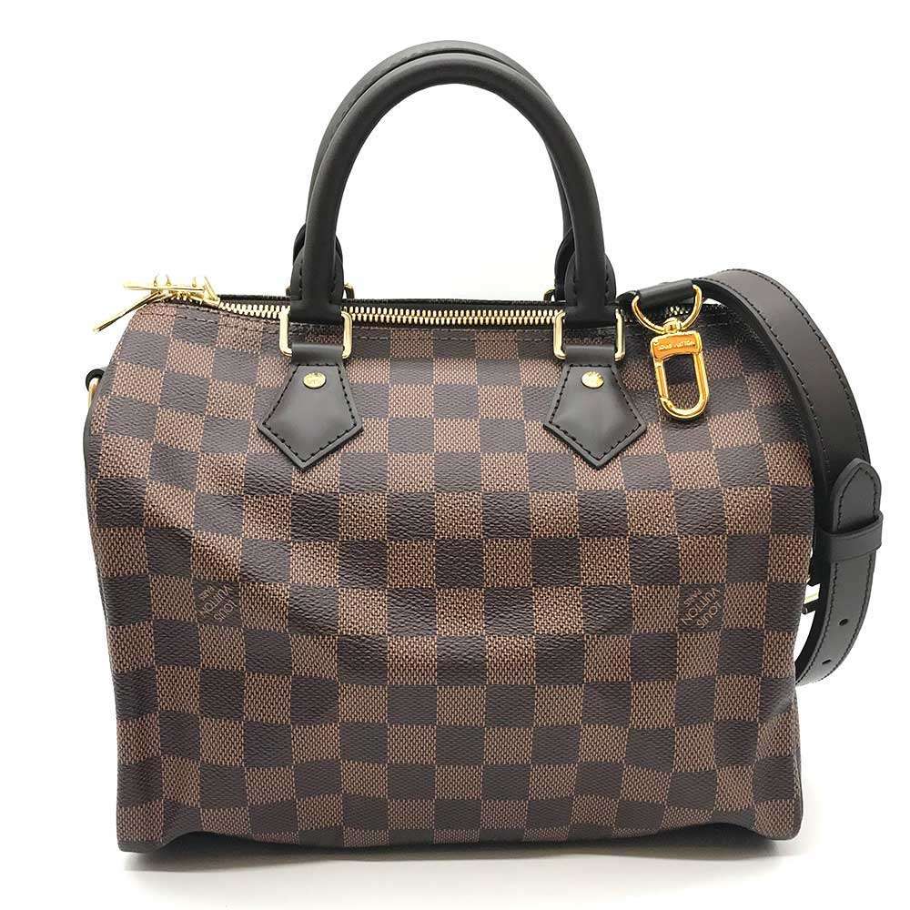 Louis Vuitton Damier Ebene Speedy 25 Bandouliere Boston Bag