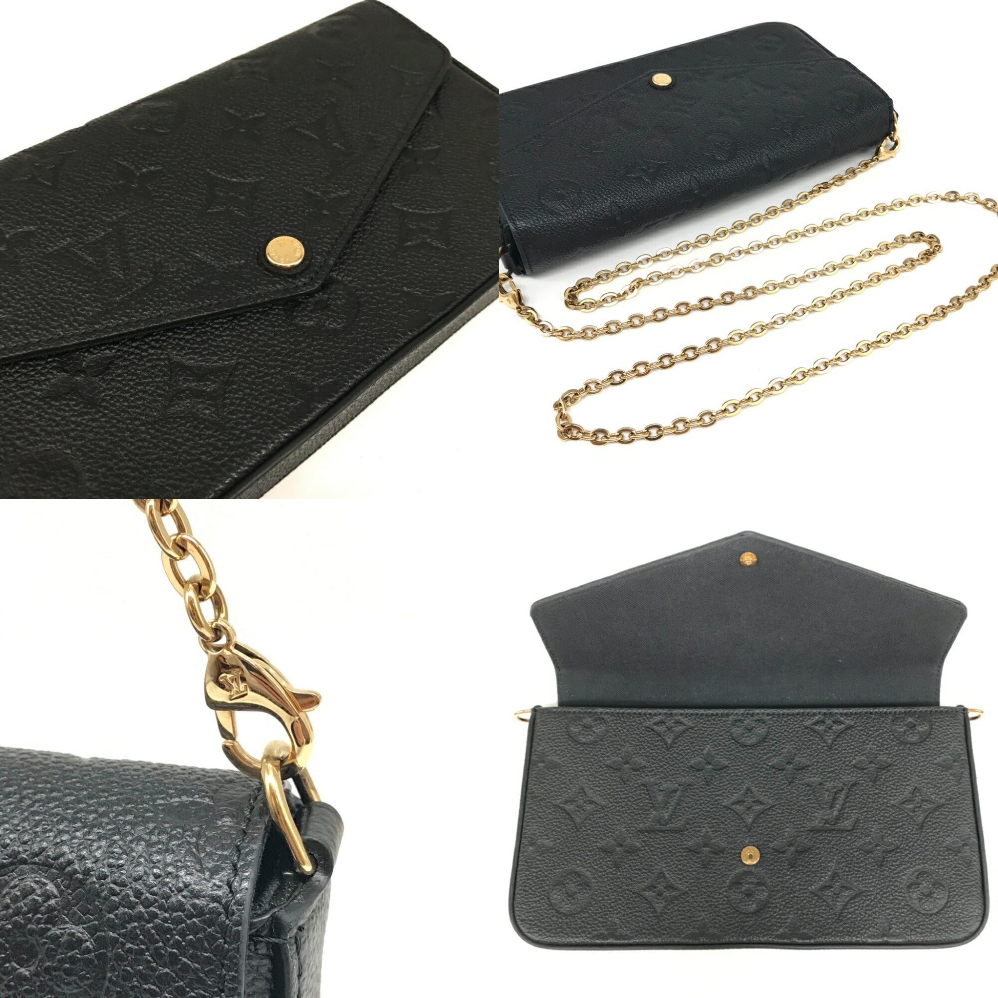 Louis Vuitton Monogram Empreinte Pochette Felicie Black