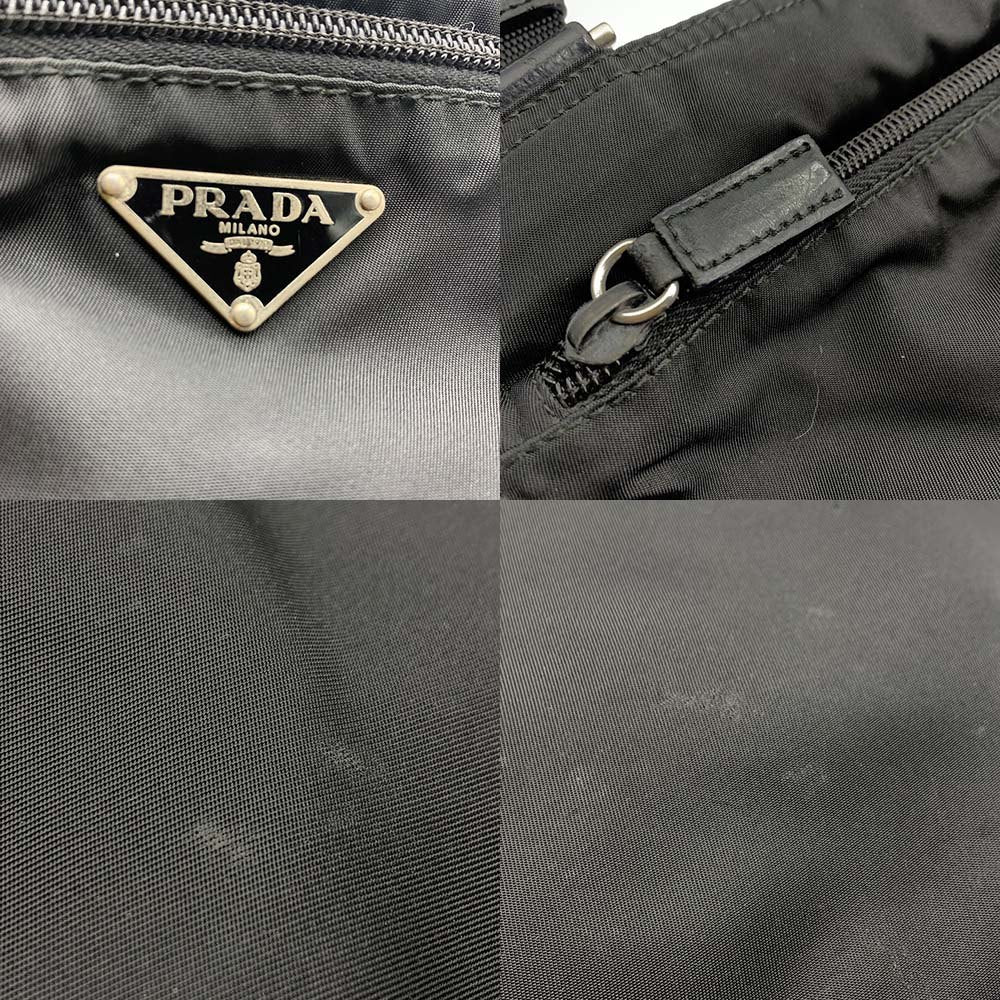 Prada Nylon Shoulder Bag Black Unisex