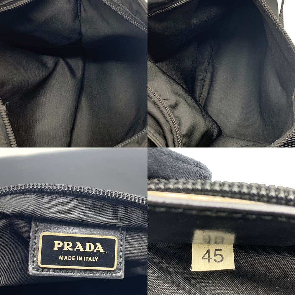 Prada Nylon Shoulder Bag Black Unisex