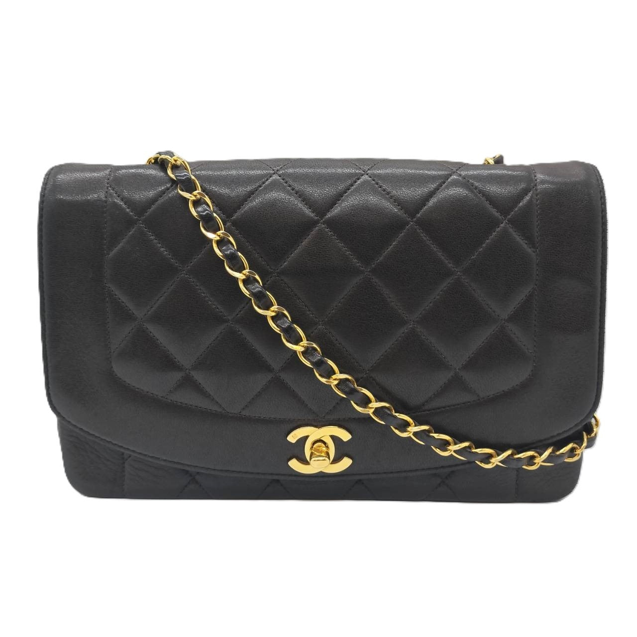 Chanel Diana Lambskin Chain Shoulder Bag