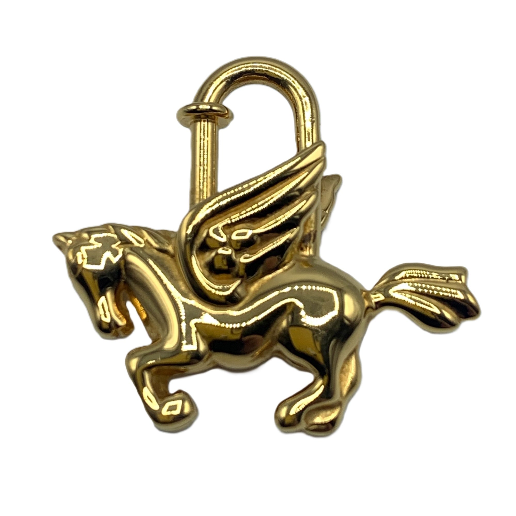 Hermes Pegasus Cadena Gold Keyring