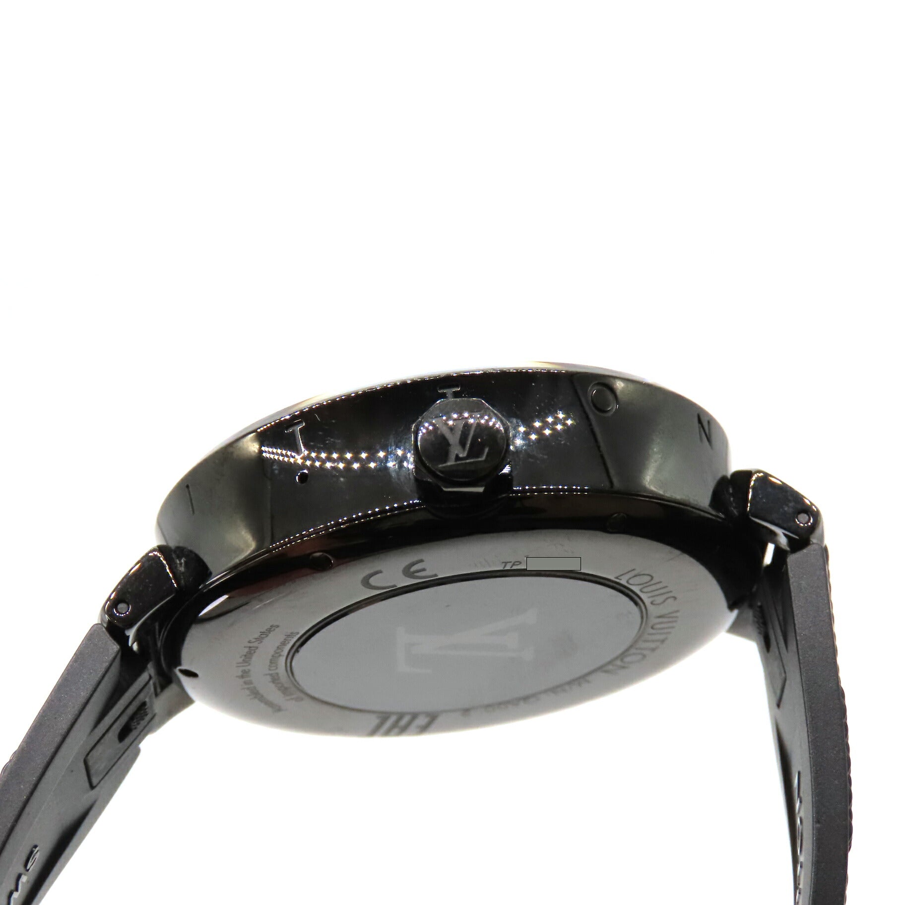 Louis Vuitton Tambour Horizon Black Stainless Steel Rubber