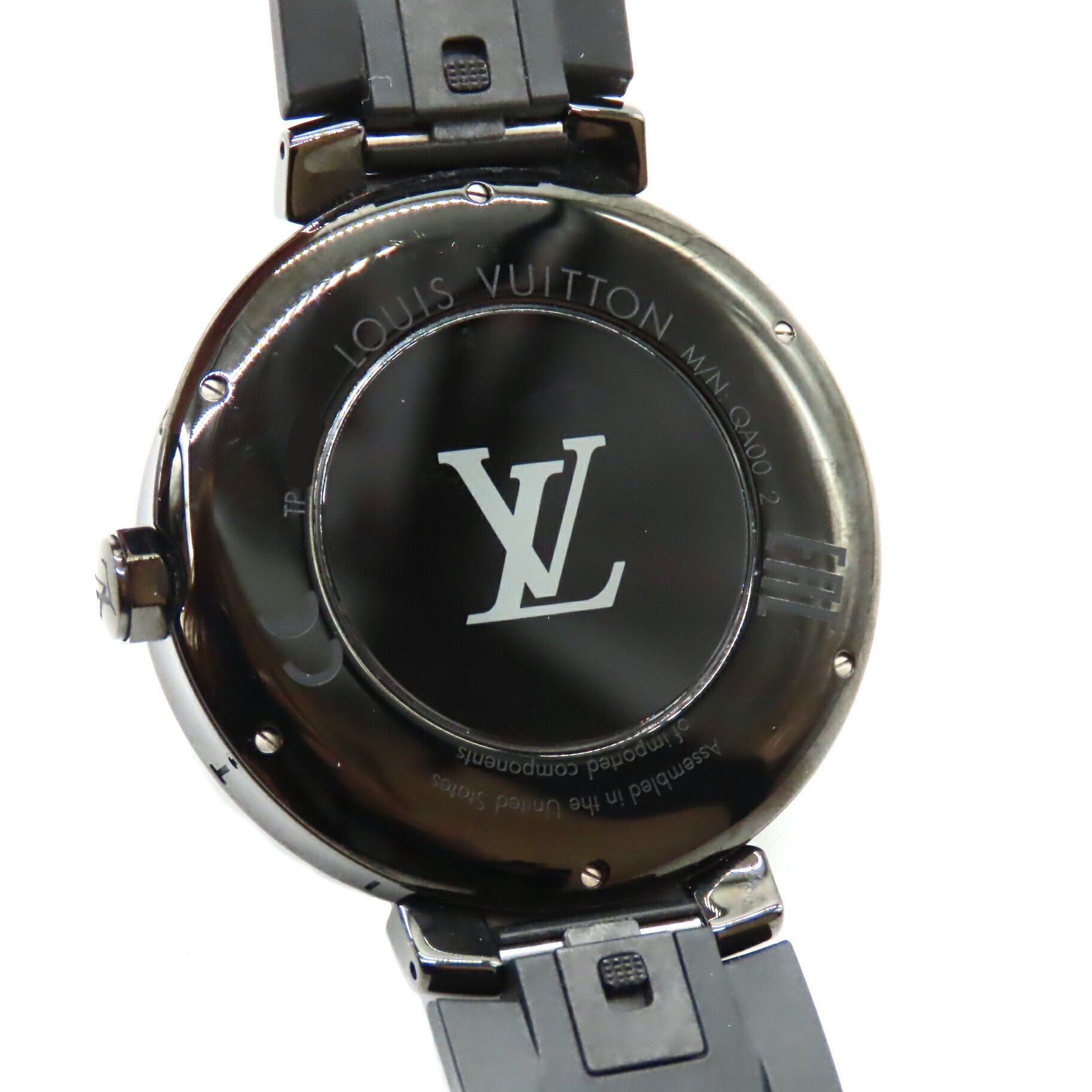 Louis Vuitton Tambour Horizon Black Stainless Steel Rubber