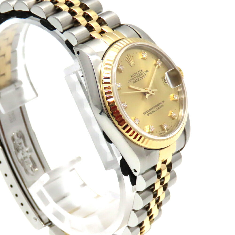 Rolex 68273G Datejust Gold Diamond Automatic Watch