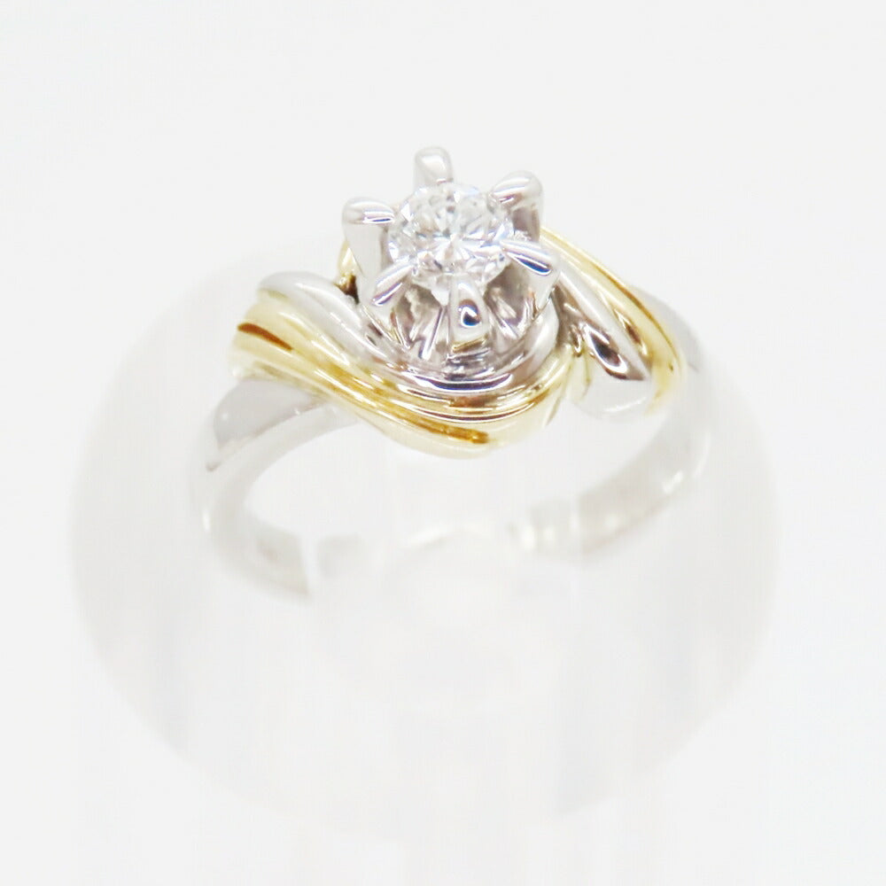 K18/Pt900 Diamond Ring 7