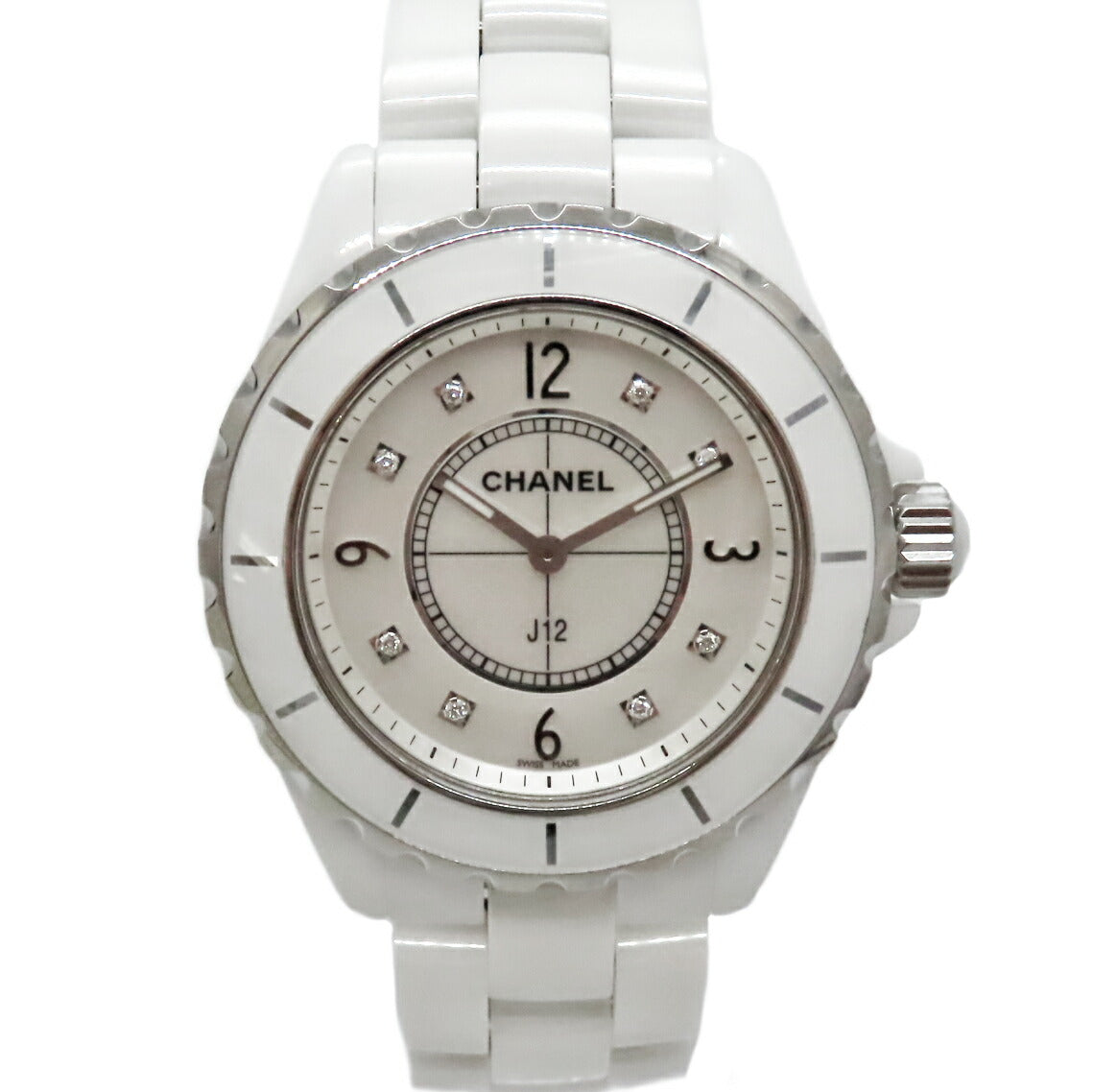 Chanel J12 Ceramic White Shell Quartz Watch