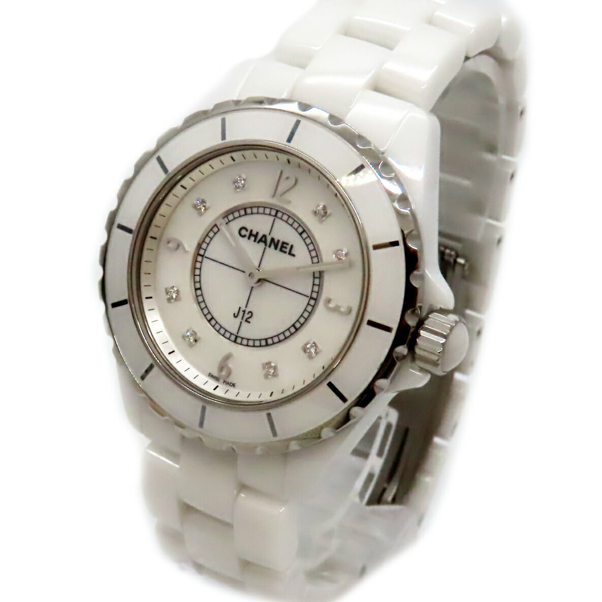 Chanel J12 Ceramic White Shell Quartz Watch