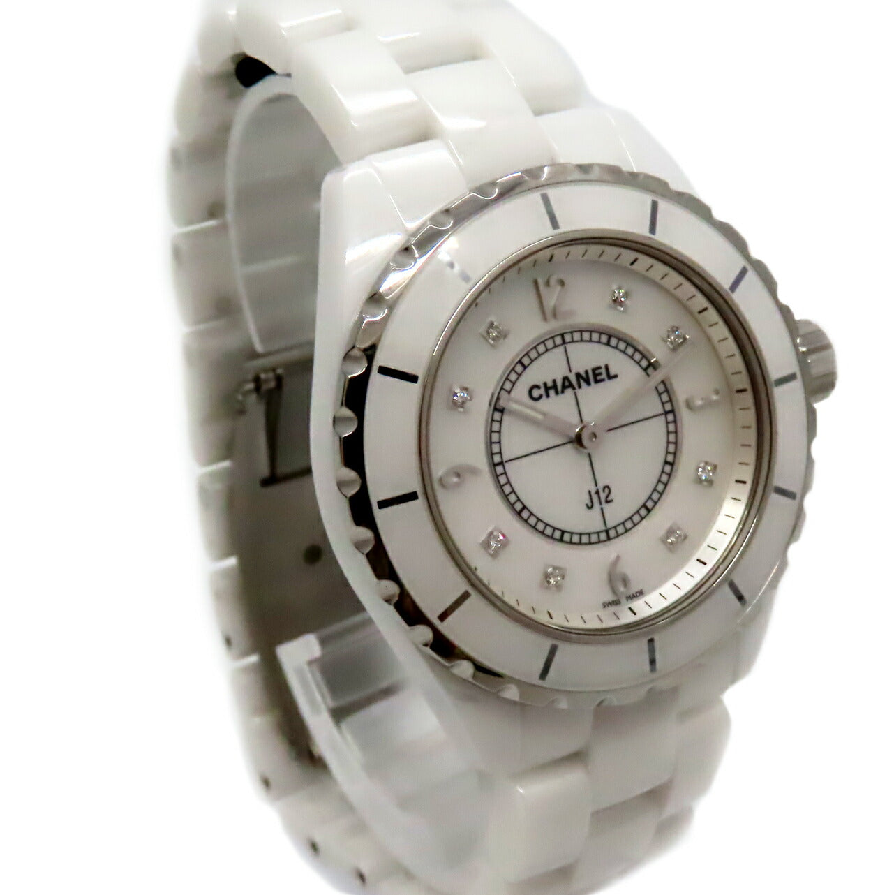 Chanel J12 Ceramic White Shell Quartz Watch