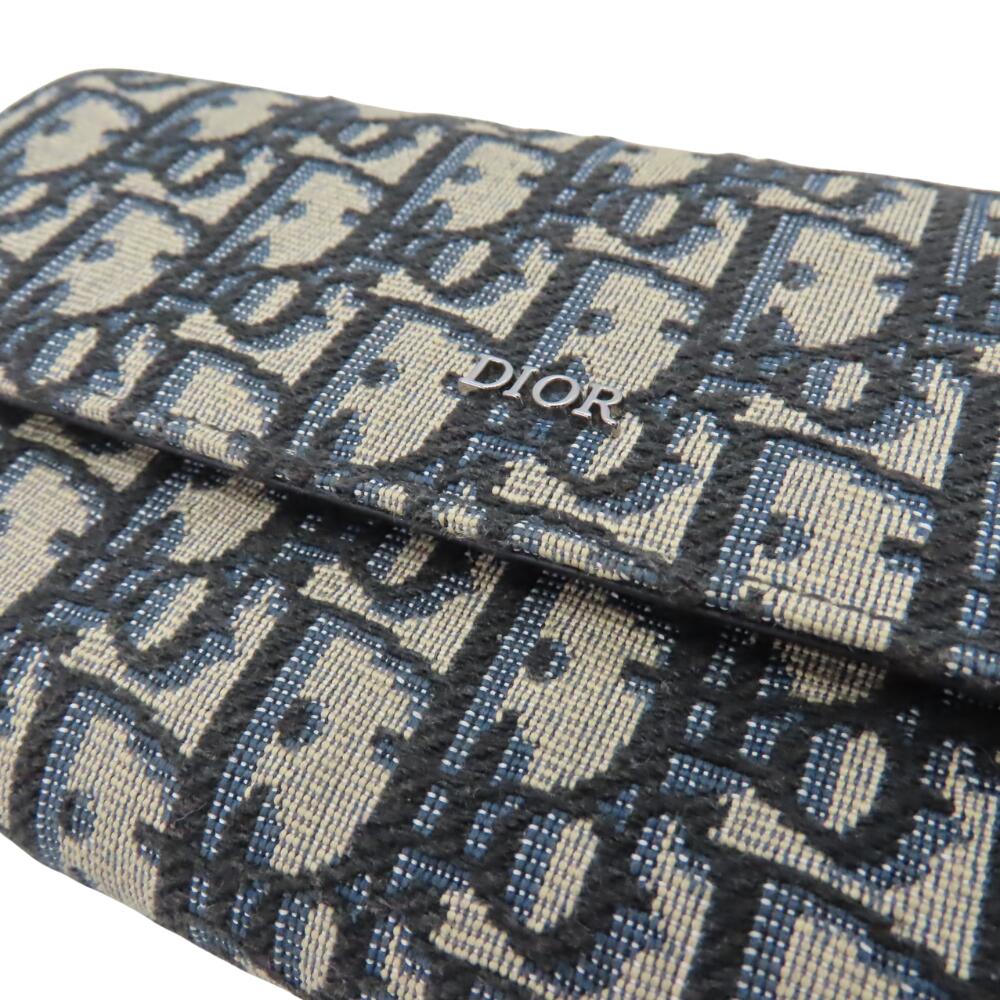 Dior Jacquard Long Wrap Wallet Beige