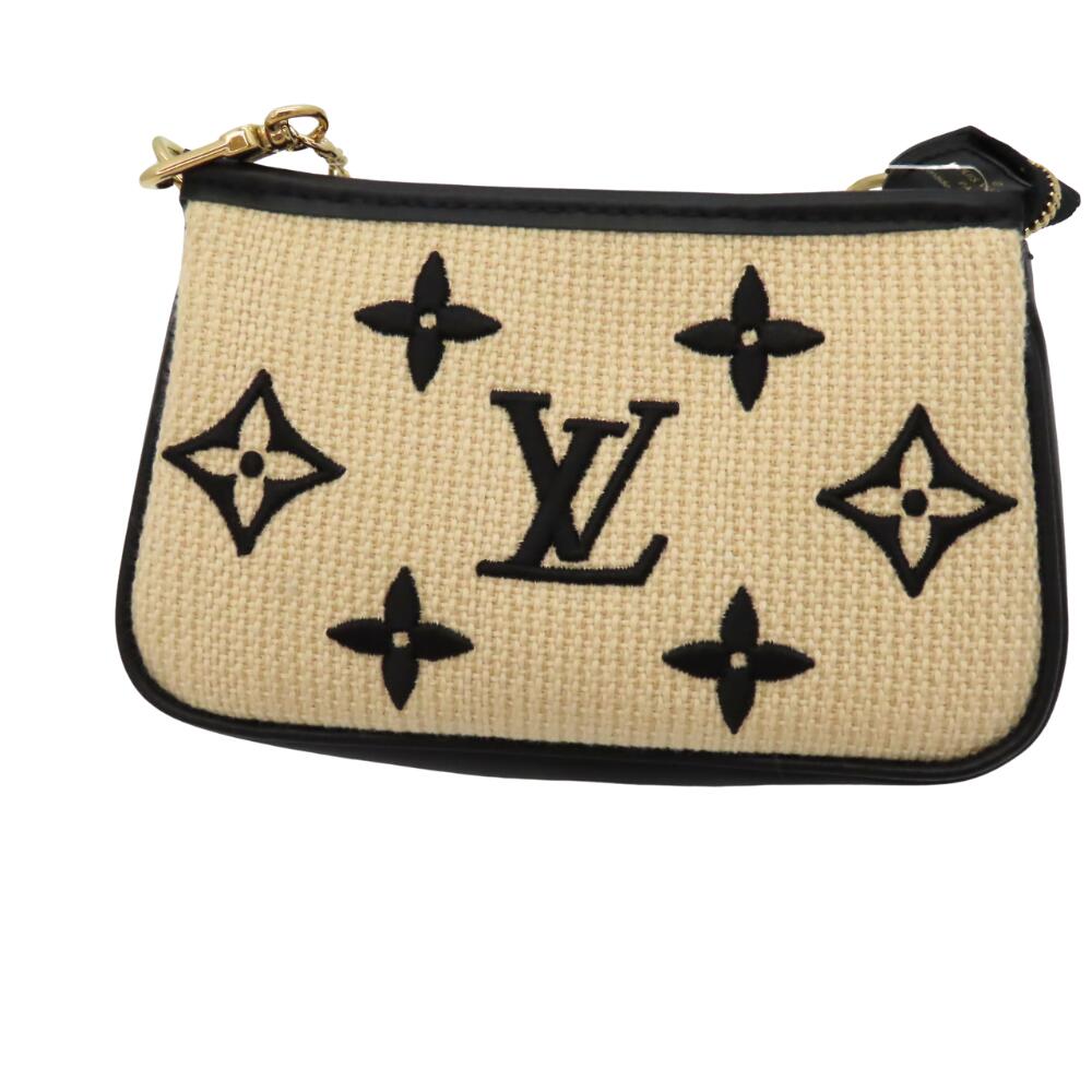 Louis Vuitton Mini Pochette Accessoire Beige Black