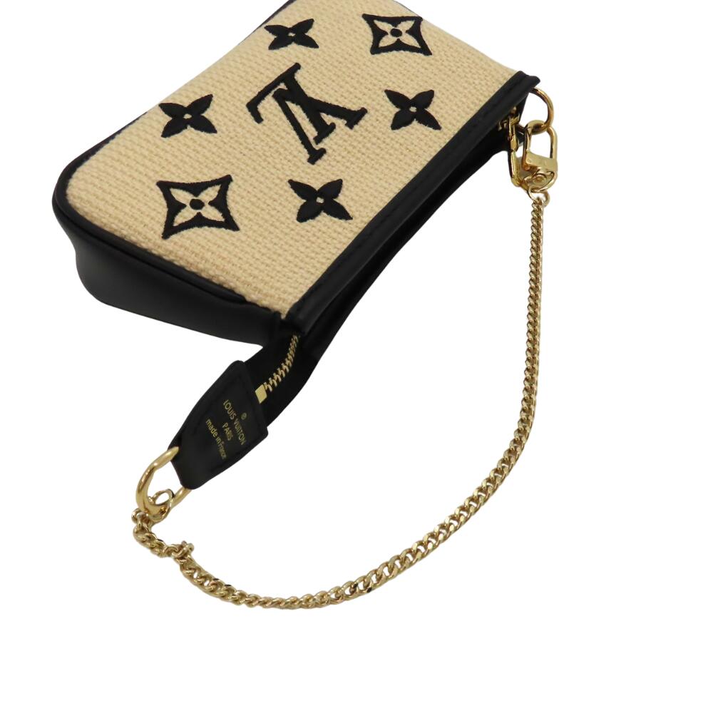 Louis Vuitton Mini Pochette Accessoire Beige Black