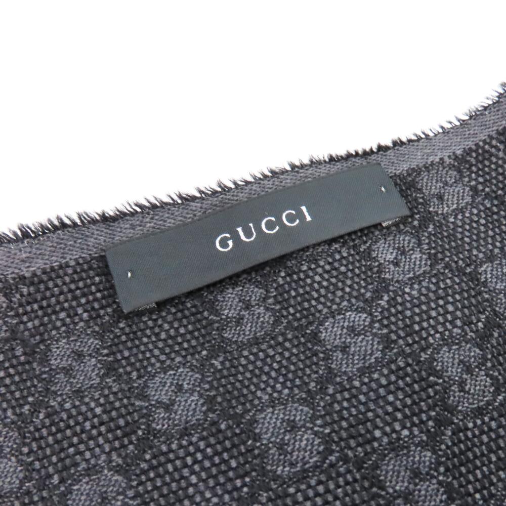 Gucci Wool Silk Scarf Black