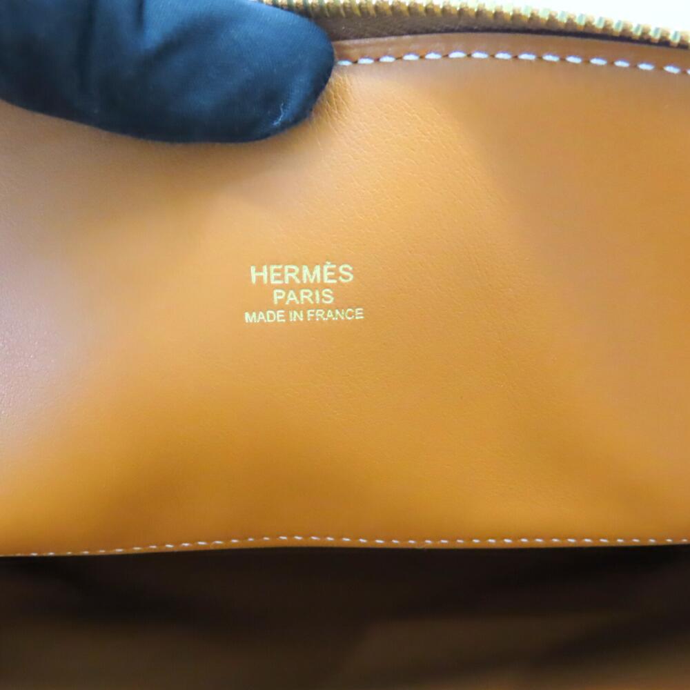 Hermes Bolide 31 Handbag Brown Gold