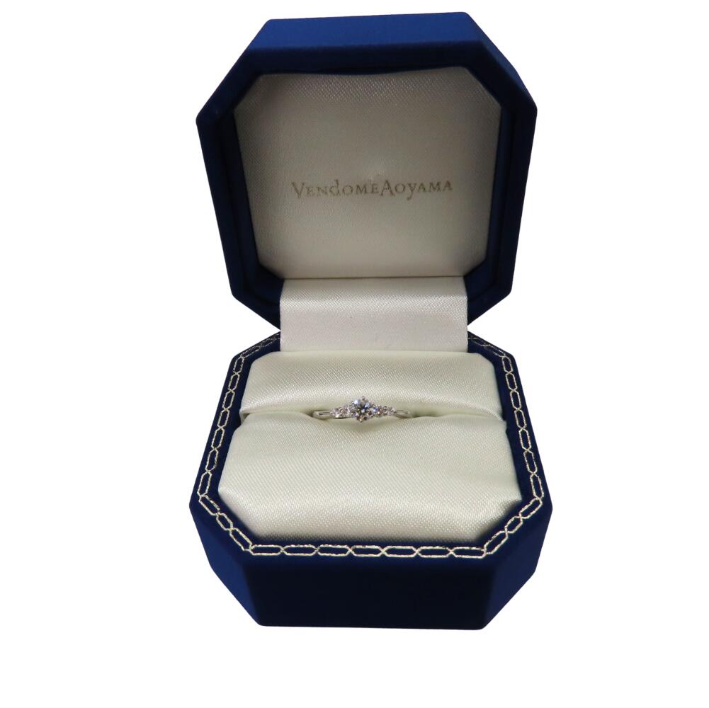 Vendome Aoyama Platinum Diamond Ring Pt950