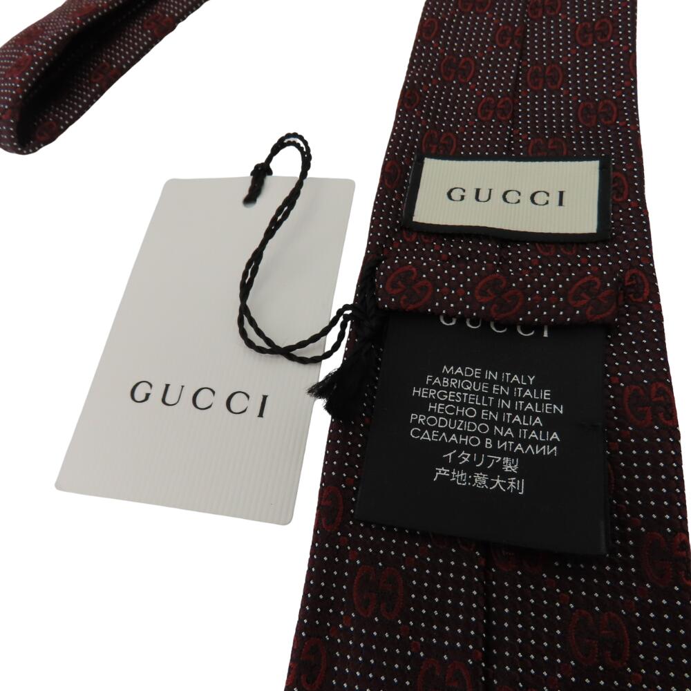 Gucci Silk Tie GG Pattern Red