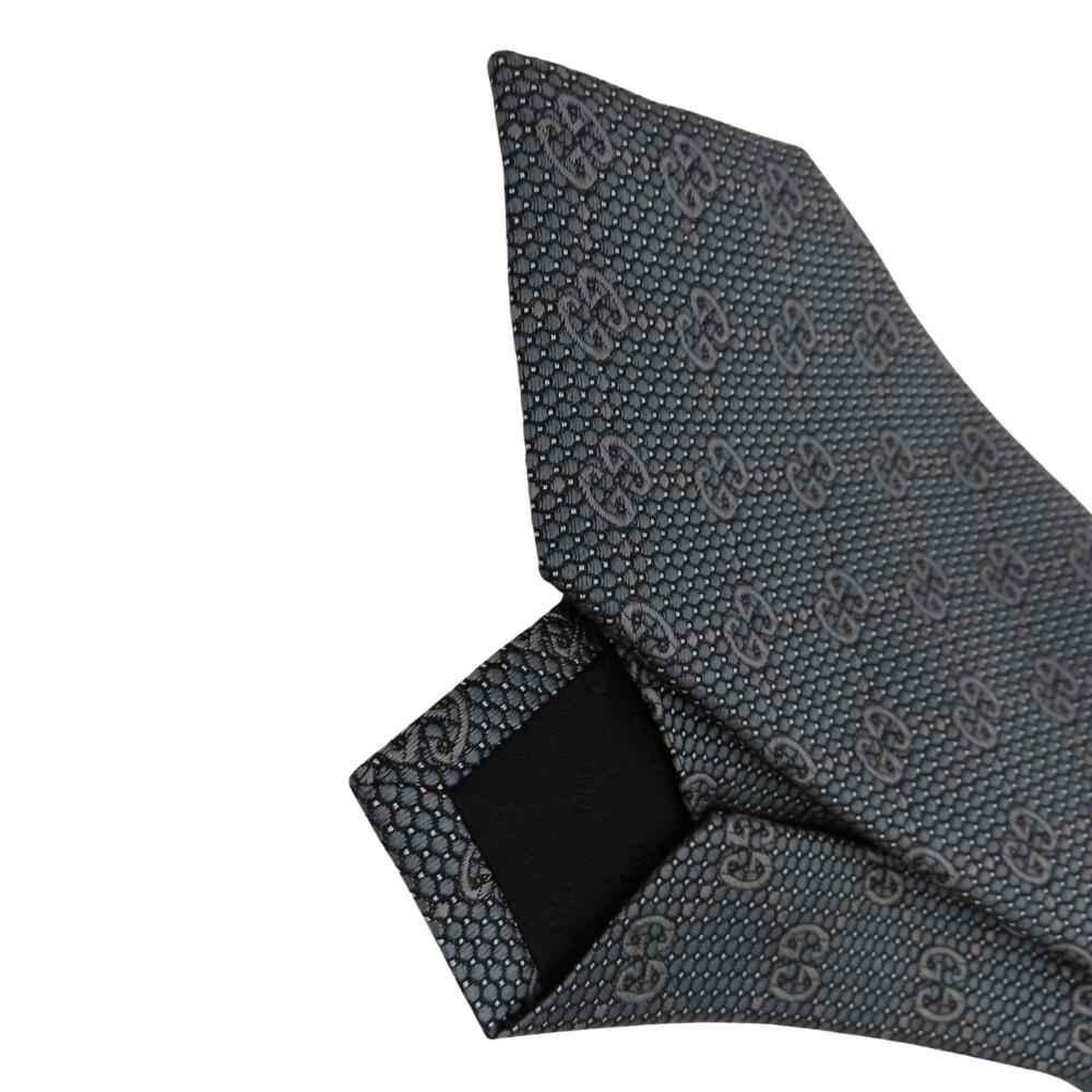 Gucci Silk Tie Grey GG Pattern