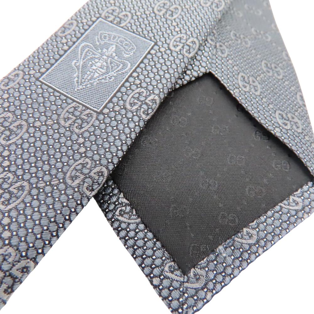 Gucci Silk Tie Grey GG Pattern